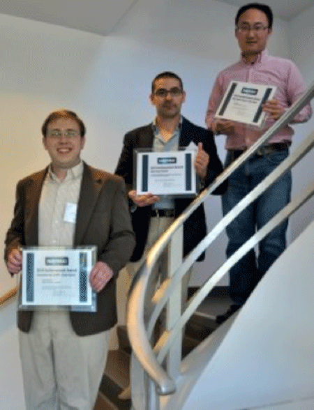 Winners of 2015 NERSC HPC Award standing on stairway
